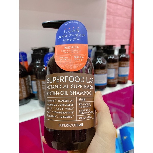 DẦU GỘI SUPERFOOD LAB BIOTIN +SCALP 480ml