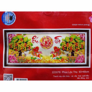 Tranh thêu Phúc lộc thọ tài lộc 223078