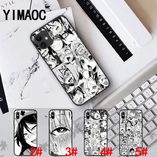Ốp điện thoại mềm họa tiết khuôn mặt cô gái anime hoạt hình nhật bản 24C cho iPhone XS Max XR X 11 Pro 7 8 6 6S Plus