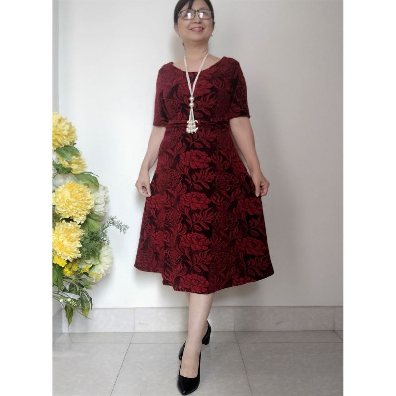 Vải thun kim tuyến dày dặn