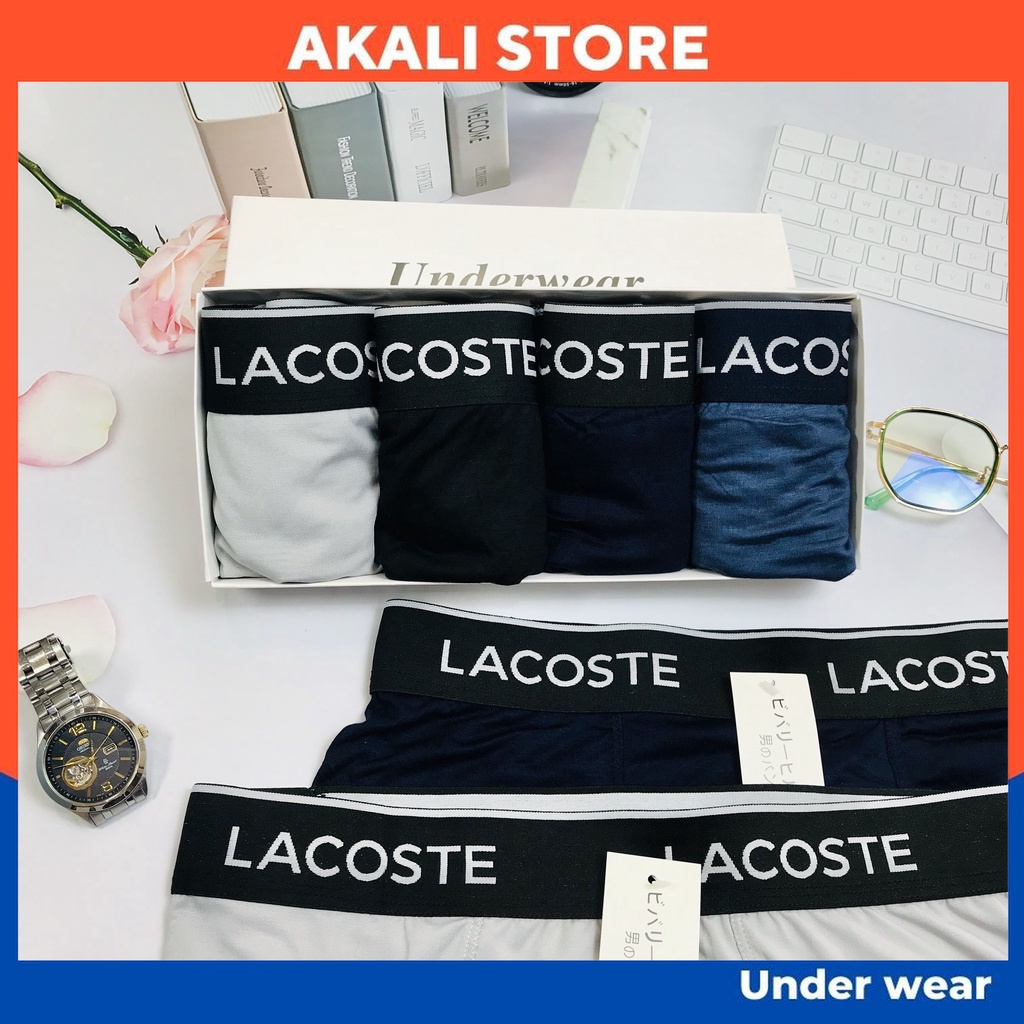 Quần lót nam Boxer thun lạnh co giãn 4 chiều, Quần sịp nam Boxer cạp cao kháng khuẩn Big Size  SD01 - AKALI