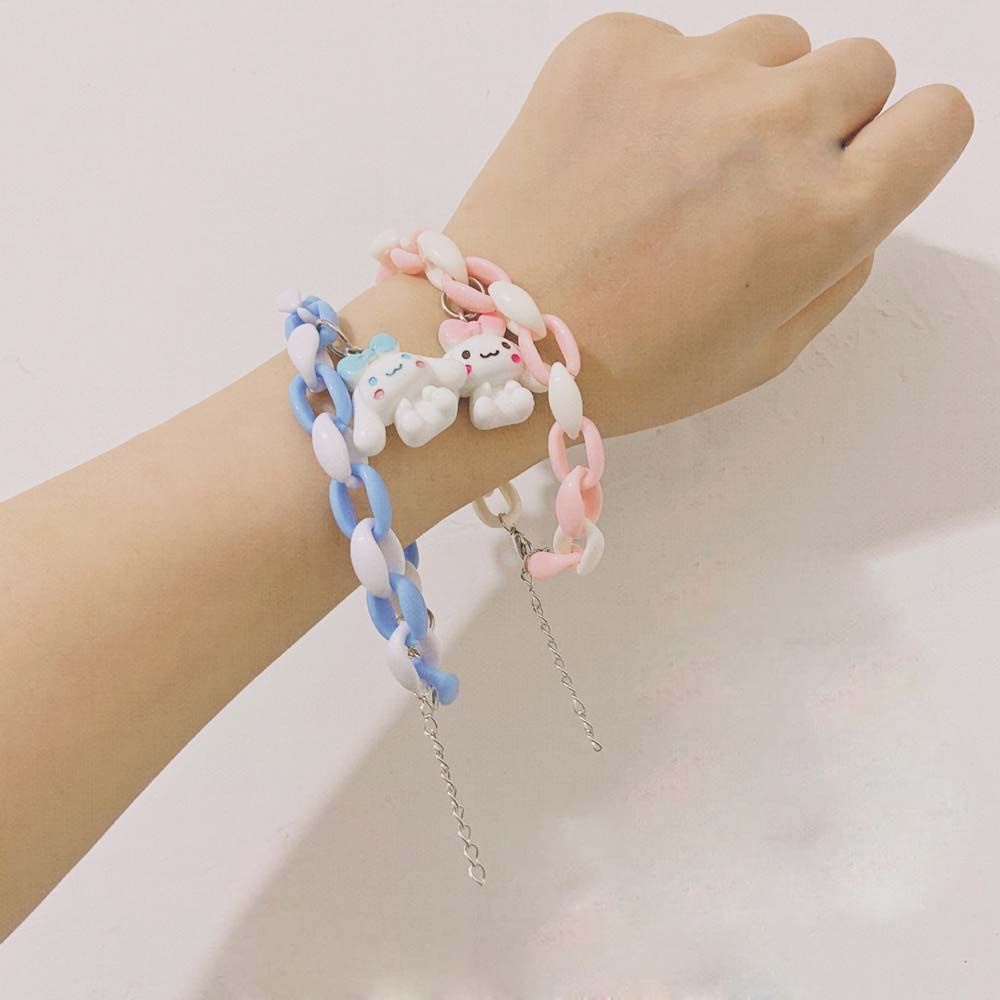 Vòng Đeo Tay Bằng Acrylic Họa Tiết Hoạt Hình Nhiều Màu Dễ Thương Cho Nam Nữ