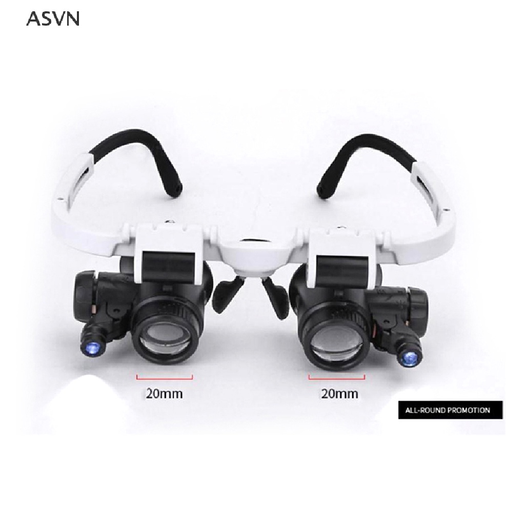 Asvn❤ Kính Lúp Đeo Đầu Phóng Đại 8X 15X 23X