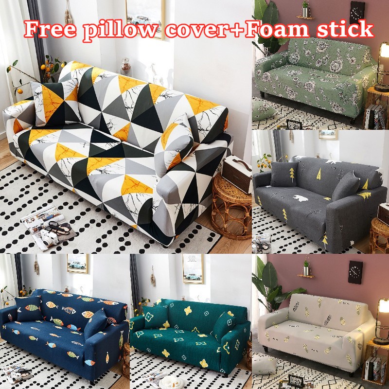 Vỏ Bọc Ghế Sofa Hình Chữ L 1/2/3/4 Chỗ Ngồi Chất Lượng Cao vải bọc ghế sofa giường in họa tiết giản dị thanh lịch nhiều màu sắc tùy chọn