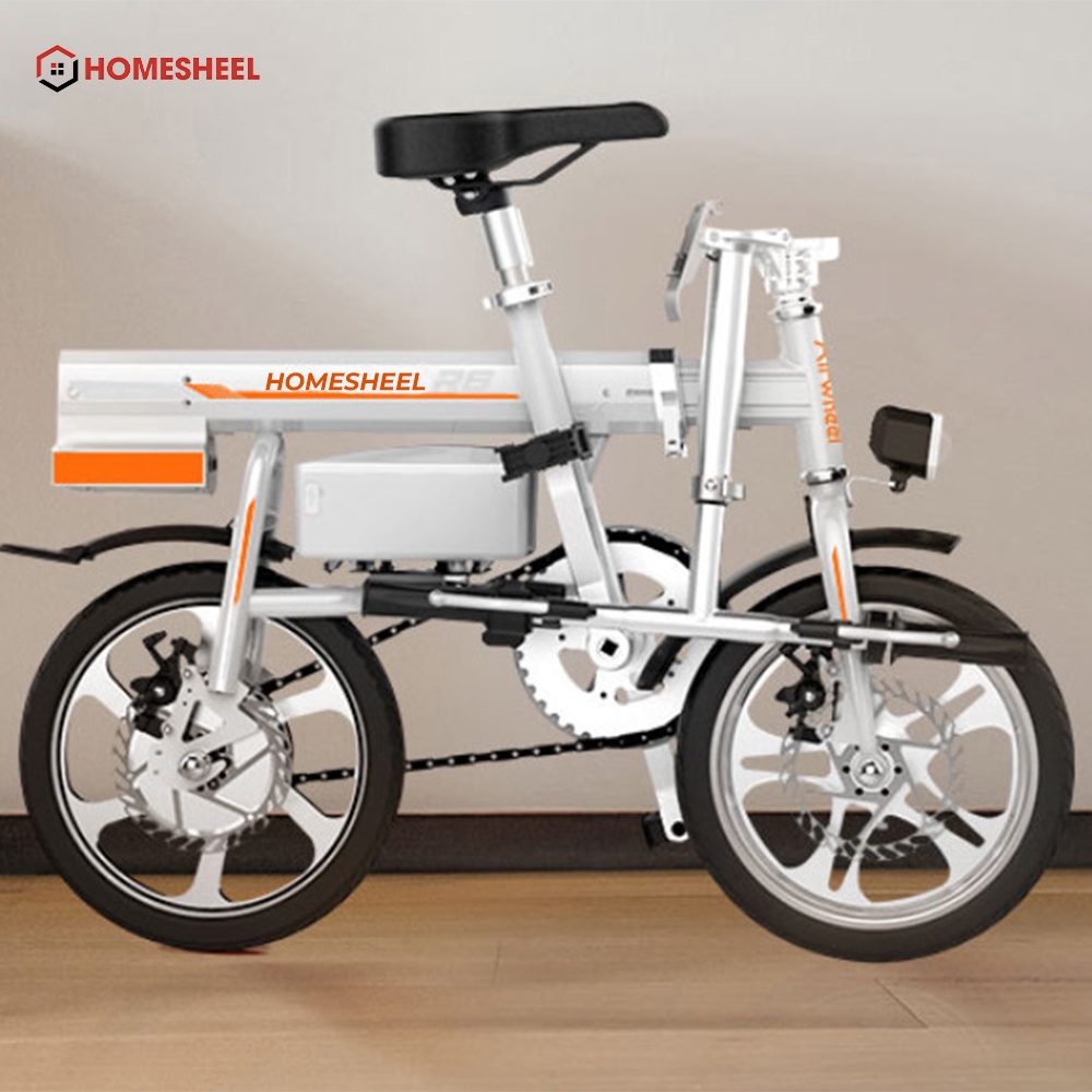 Xe đạp điện gấp gọn HOMESHEEL R6 (trắng)_chính hãng HOMESHEEL
