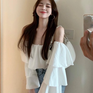 Áo sơ mi trắng trễ vai thời trang dành cho nữ