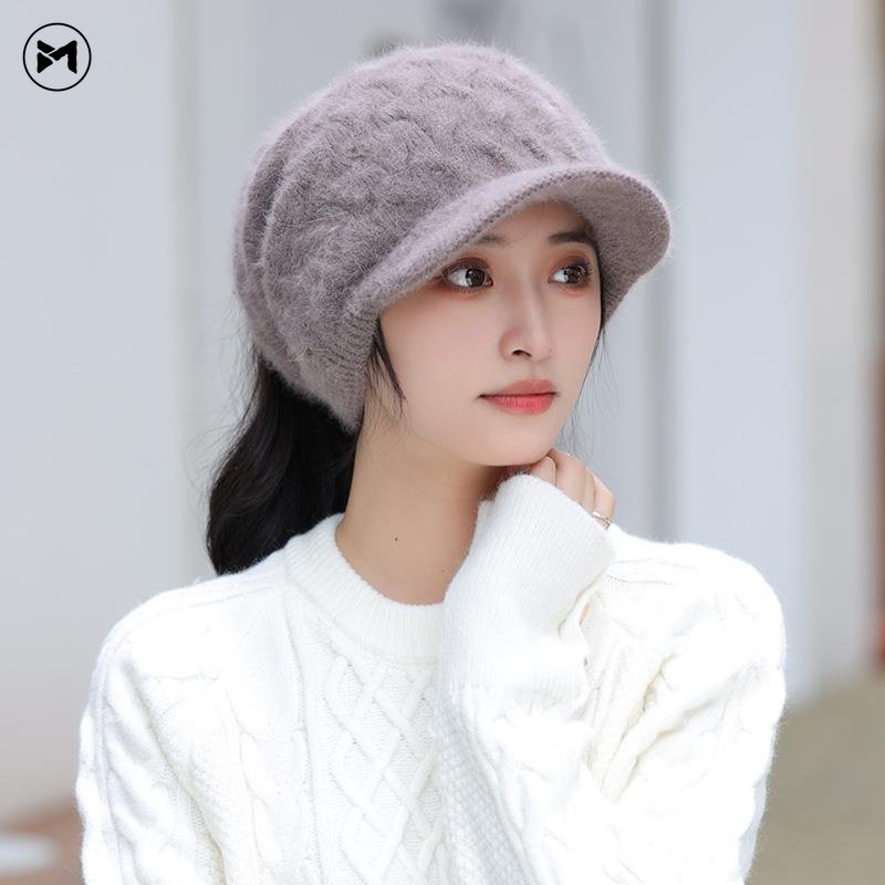 Mũ Mỏ Vịt Dệt Kim Bảo Vệ Tai Chống Lạnh Mùa Thu Đông Phiên Bản Hàn Quốc Cho Nam Và Nữ Khi Chạy Bộ Ngoài Trời