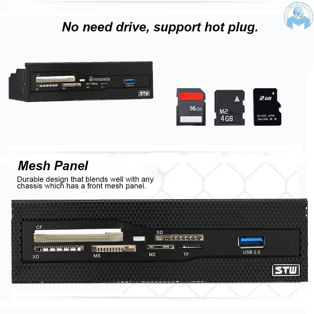 Đầu Đọc Thẻ Nhớ Đa Năng Stw 5.25 Cổng Usb 3.0 Hỗ Trợ Cf Xd Ms M2 Tf