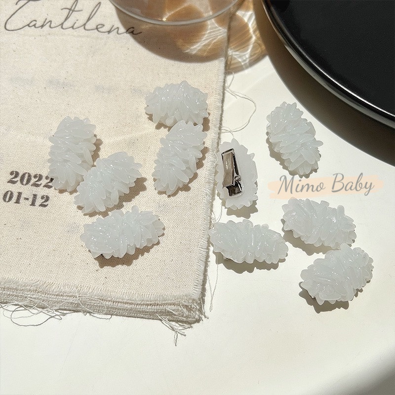 Set 5 chiếc kẹp tóc hình nắm cơm phong cách hài hước cho bé KT37 Mimo Baby