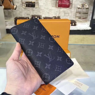Ví dài LV nắp gấp màu hoa đen