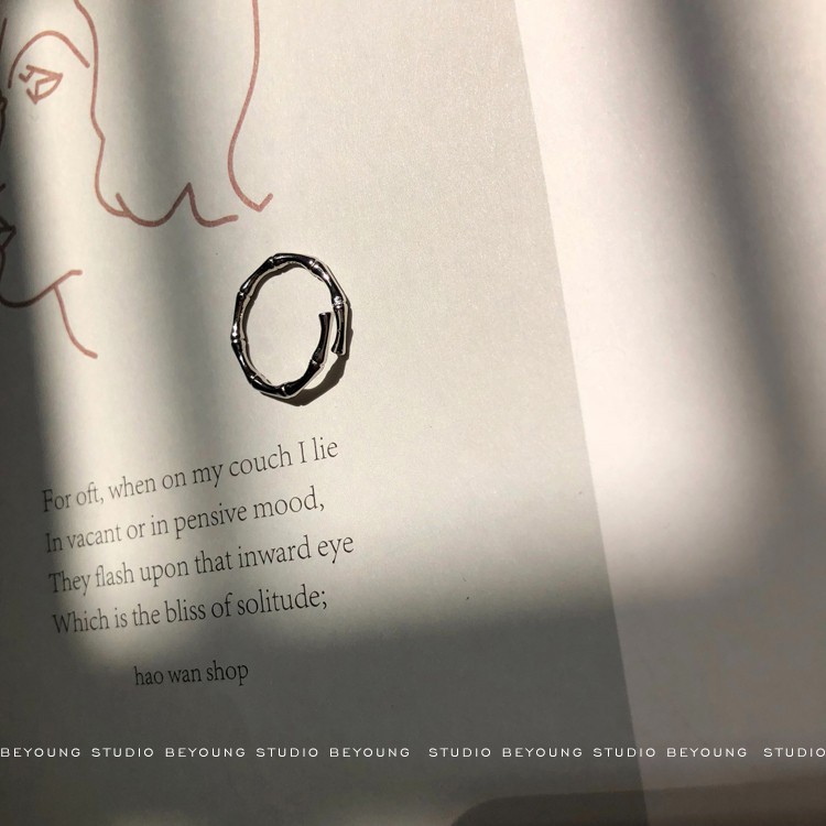 Nhẫn thiết kế kiểu dáng đơn giản phong cách Hàn Quốc B74