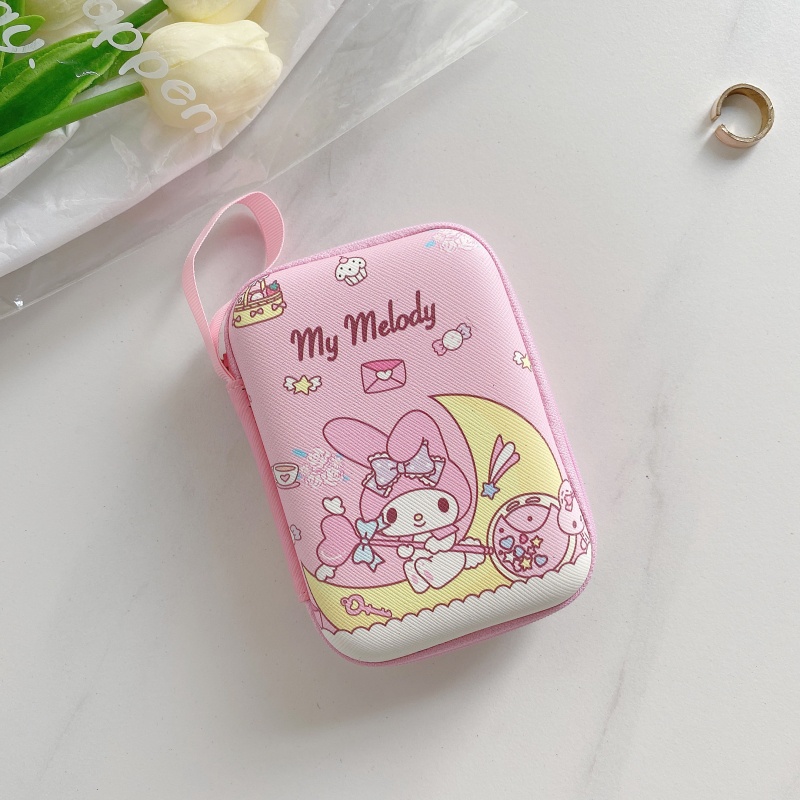 Túi Đựng Tiền Xu Hai Mặt 9.5X13.5 cm Biểu Tượng Hoạt Hình Cổ Điển Có Dây Cáp Dữ Liệu Bluetooth
