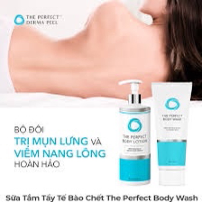 Sữa tắm tẩy tế bào chết-Sữa dưỡng thể làm sáng da The perfect