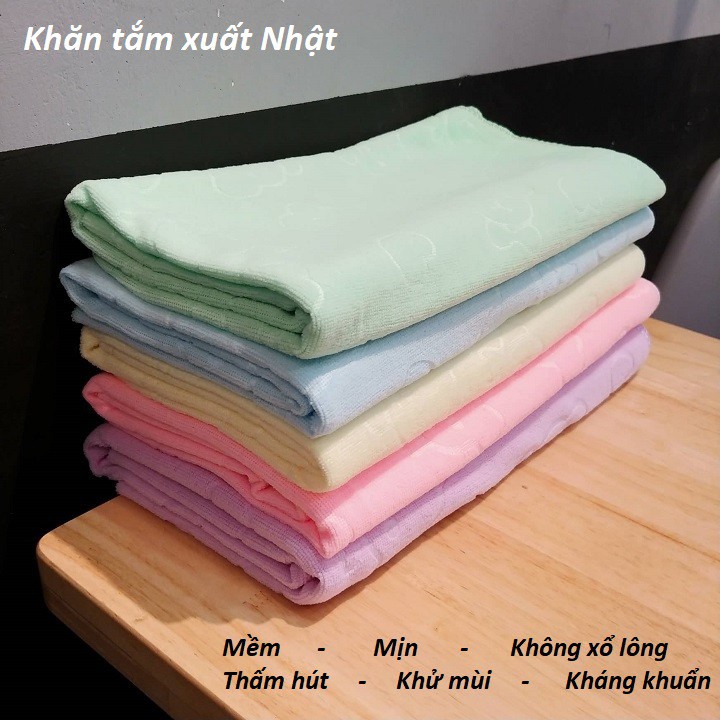 Khăn tắm lớn - Khăn tắm xuất Nhật khổ 70x140 cm 6 màu tùy chọn