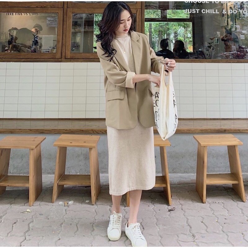 Áo Blazer nữ 2 lớp - kiểu áo Vest nữ khoác ngoài 2 túi dán phong cách Hàn quốc [Ảnh/video thật/sẵn] - chất vải cao cấp