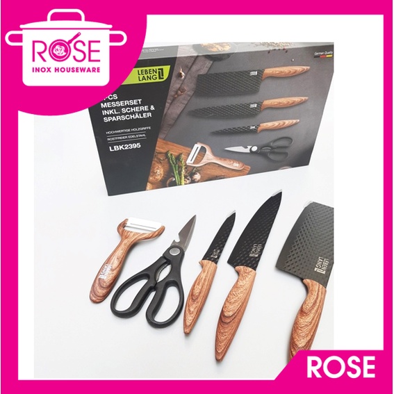 Bộ dao nhà bếp 5 món LEBENLANG LBK2395 ĐỨC