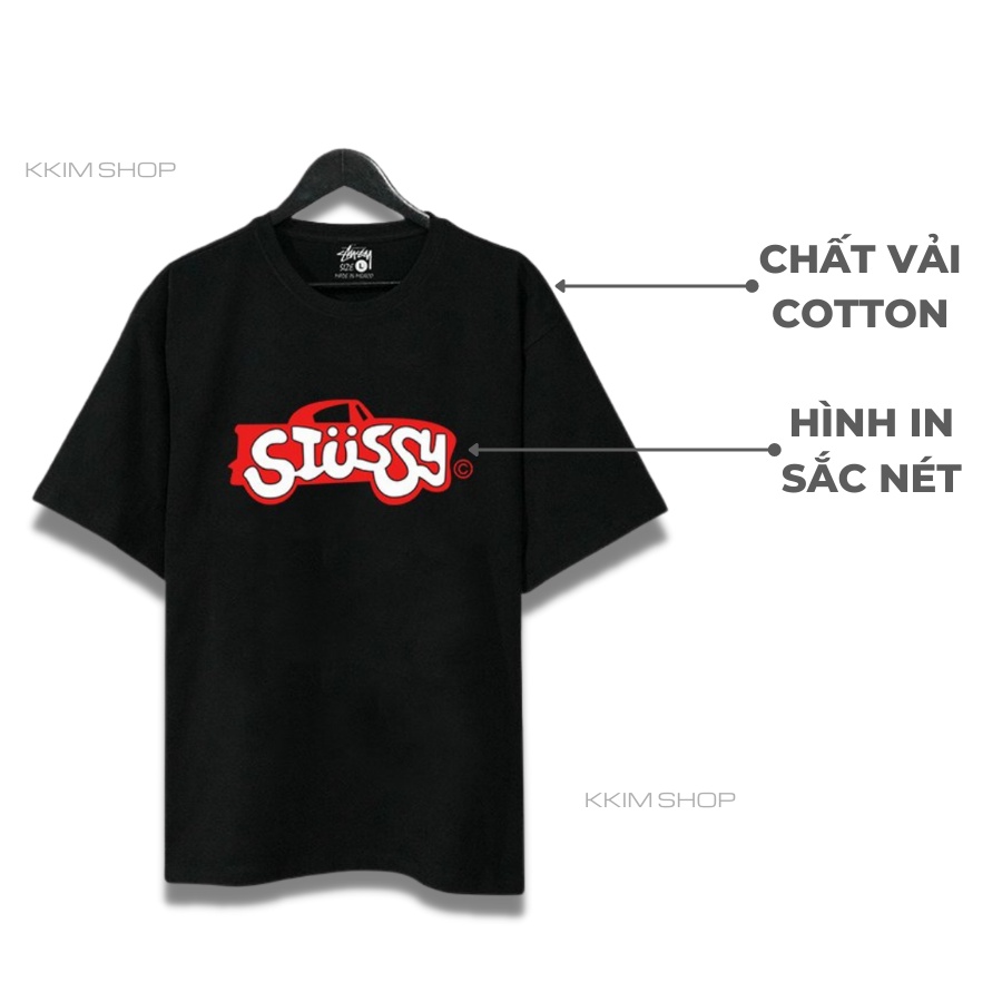 Áo Thun Tay Lỡ STUSSY, áo phông unisex Form rộng oversize, chất liệu Cotton. KKIMShop