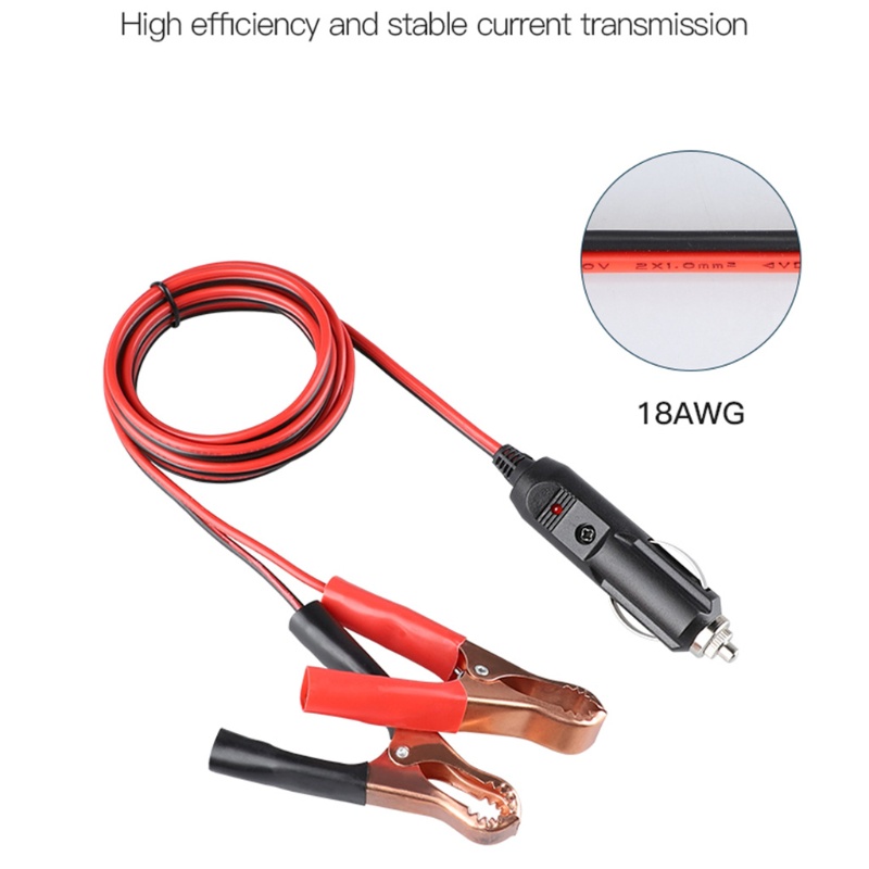 Cáp Sạc Kẹp Cá Sấu Nối Dài 12V-24V