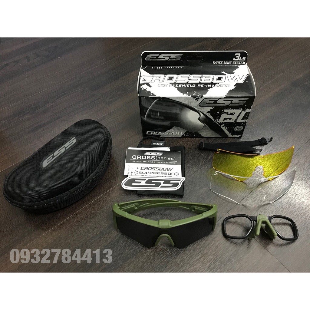 Mắt kính lính nhiều tròng Crossbow AF có gọng cận | BigBuy360 - bigbuy360.vn