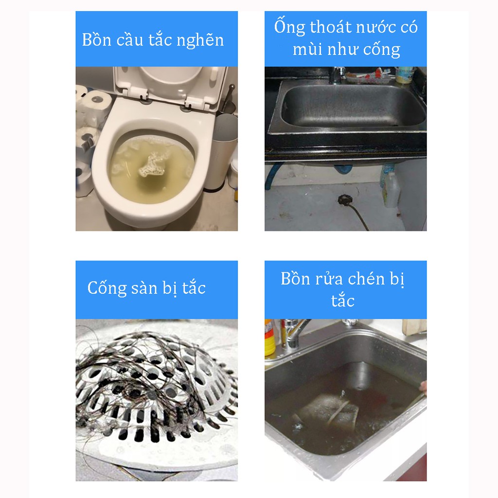 Bột thông cống YUHAO đa năng thông tắc nghẽn cống đường ống bồn cầu bồn rửa mặt