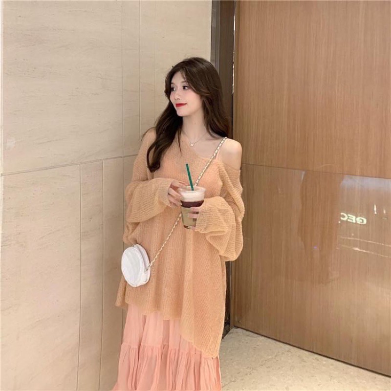 Áo len mỏng dáng rộng ullzang phong cách Hàn quốc - YẾN TRẦN | BigBuy360 - bigbuy360.vn