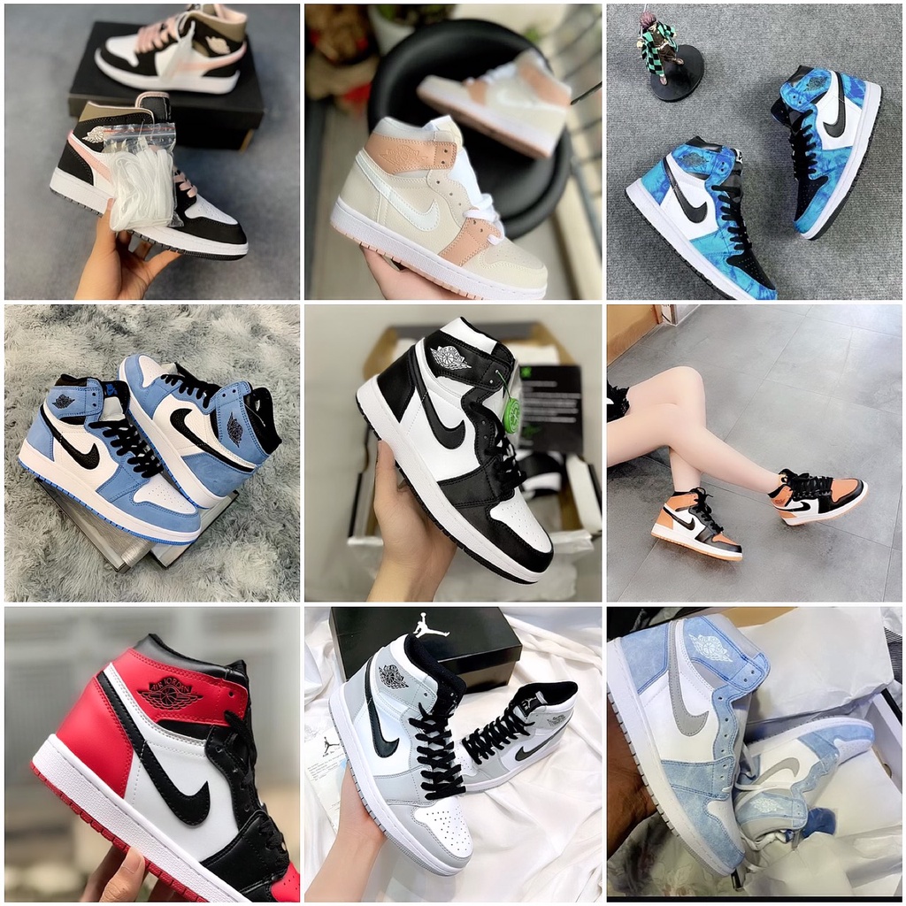 Giày jordan 1 HIGH PINK QUARTZ, giày thể thao JORDAN đen trắng cổ cao nam nữ đủ màu Hot trent 2020-2021