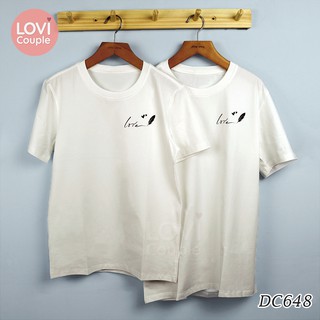 [Freeship đơn từ 0đ] [Dòng Cao Cấp] Áo Thun Cặp Love Lông Vũ DC648