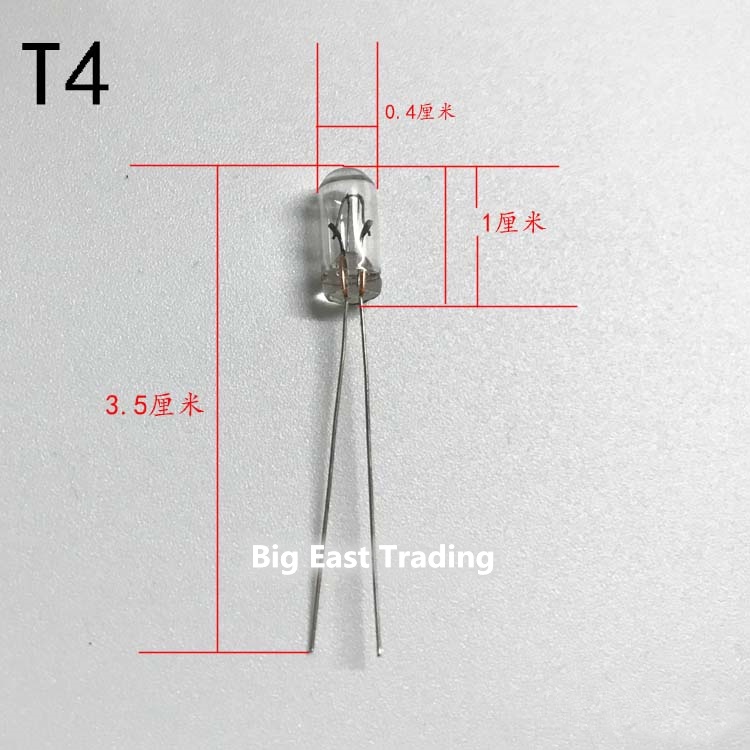 10 Bóng Đèn Halogen T3 T4 T5 1.5V 3V 6V 9V 12V 24V Cho Bảng Điều Khiển Âm Thanh Xe Hơi