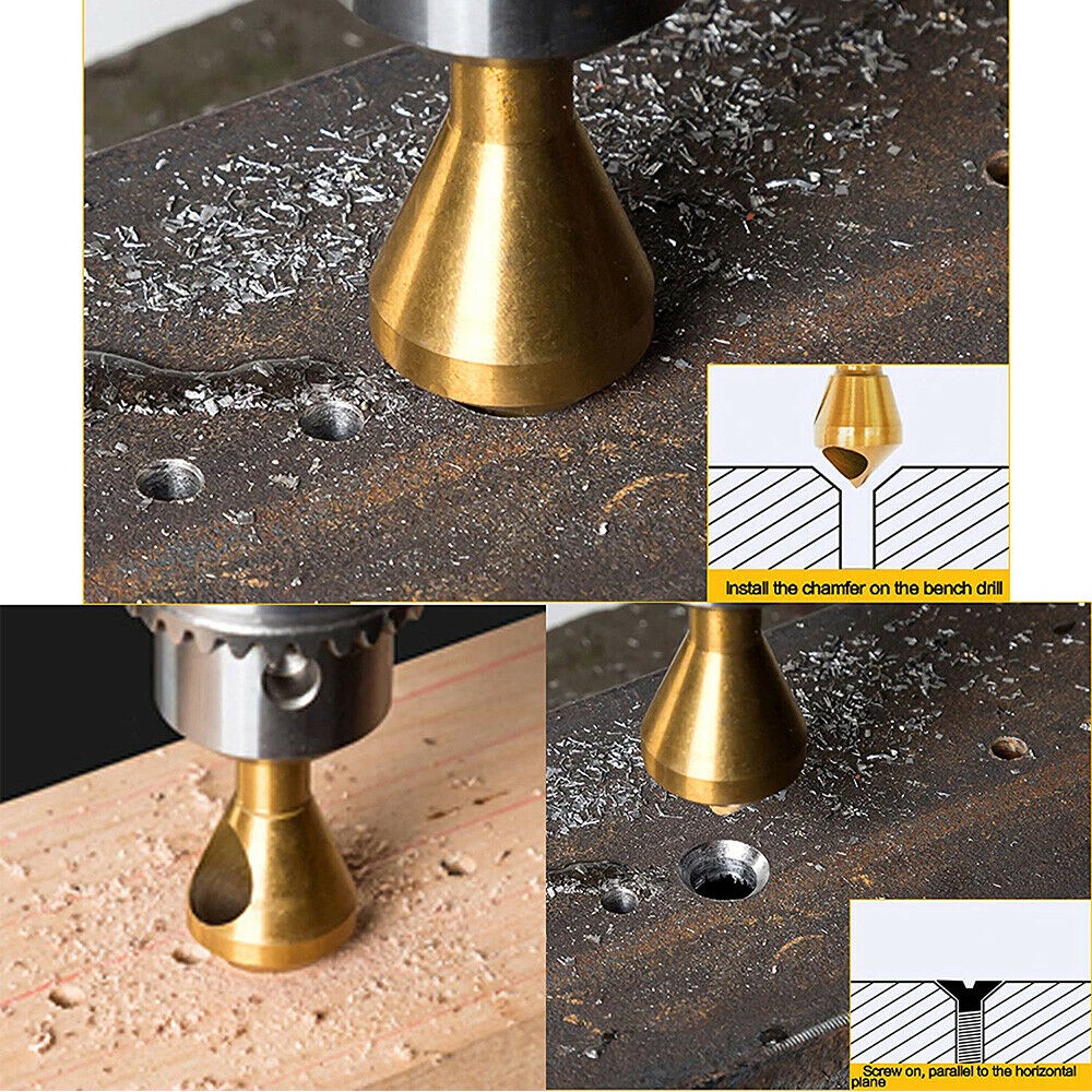 Bộ 4 mũi khoan vát cạnh bằng titan dùng để làm đồ gỗ