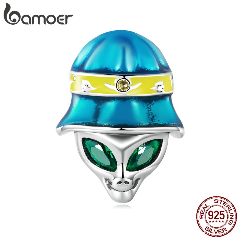 BAMOER Hạt Bạc 925 Hình Người Ngoài Hành Tinh