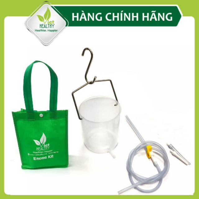 Bộ xô Enema nhựa Viet Healthy (nhựa PP chịu nhiệt cao cấp), bộ dụng cụ thụt tháo cà phê, thụt tháo đại tràng, thải độc