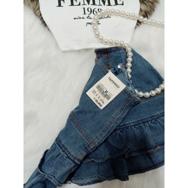 Chân váy jean 2 tầng lưng cao ( loại đẹp )