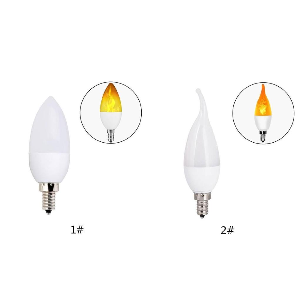Đèn LED E12 bóng hình ngọn lửa trang trí giáng sinh