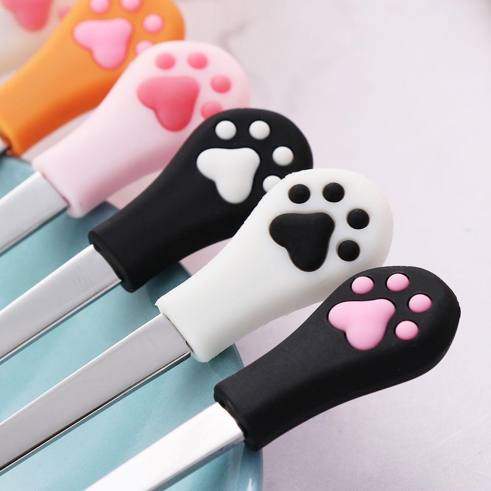 Muỗng Cà Phê Hình Chân Mèo Bằng Thép Không Gỉ