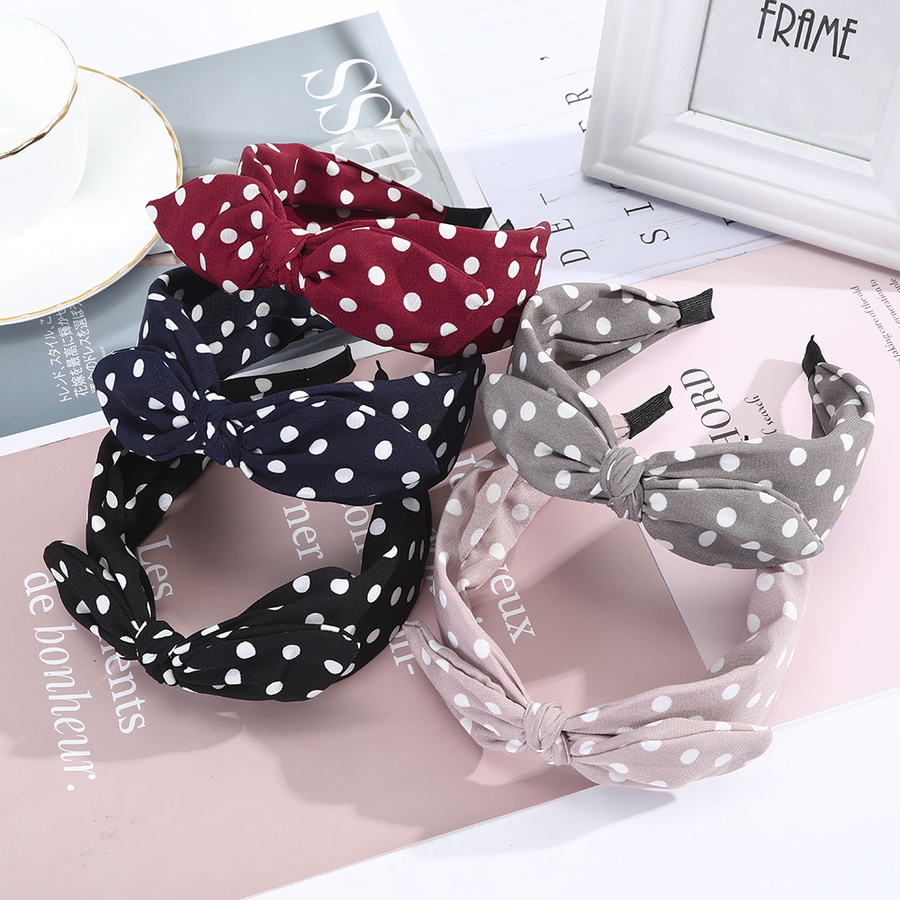 Cài tóc họa tiết chấm bi phong cách Hàn Quốc