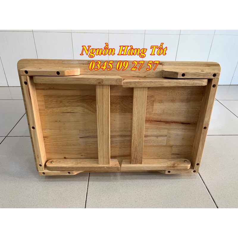 Bàn Trà Gỗ 80x60cm Chân Bánh Mì Kiểu NHẬT Ngồi Bệt Gấp Gọn