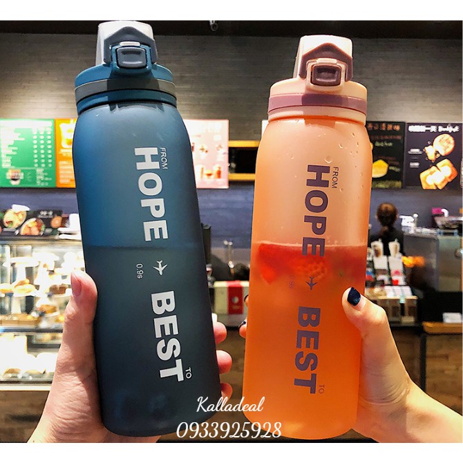 Bình Nước❤️FREESHIP❤️Thể Thao Nhựa Tritan 900ml Tập Gym Hope To Best | BigBuy360 - bigbuy360.vn