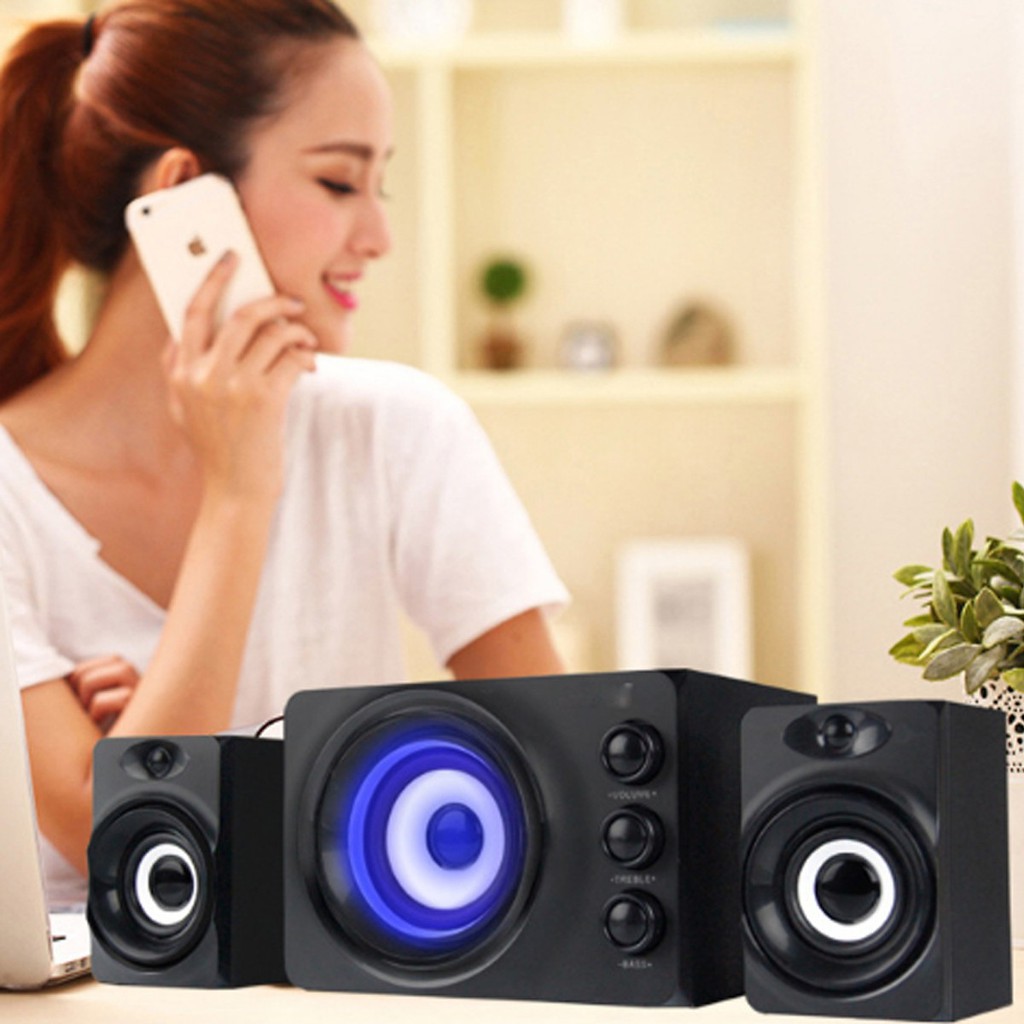 [Hàng Chính Hãng] Loa Vi Tính Gaming Bluetooth SADA D206 + Tặng Tai Nghe Bluetooth Cao Cấp