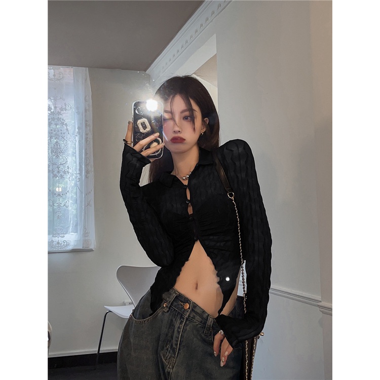 Cocory vn Áo Sweater Dệt Kim Tay Dài Chống Nắng Phong Cách Vintage Thời Trang Cho Nữ