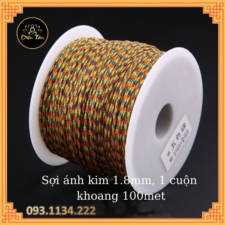 Dây chỉ ngũ sắc tết vòng tay - -100M