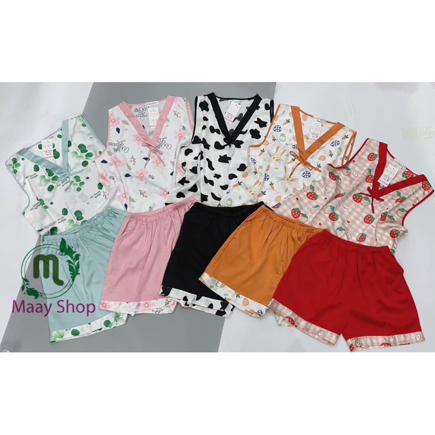 Bộ pijama mặt nhà chất Latin cao cấp có size