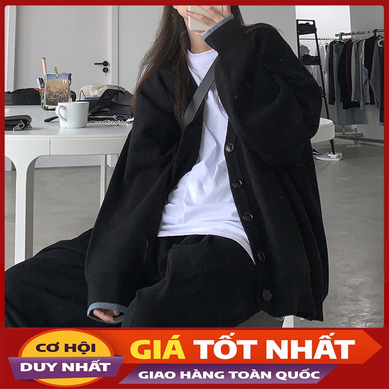 Áo Khoác Cardigan Trơn Gấu Tay Phối Màu M215-Violet