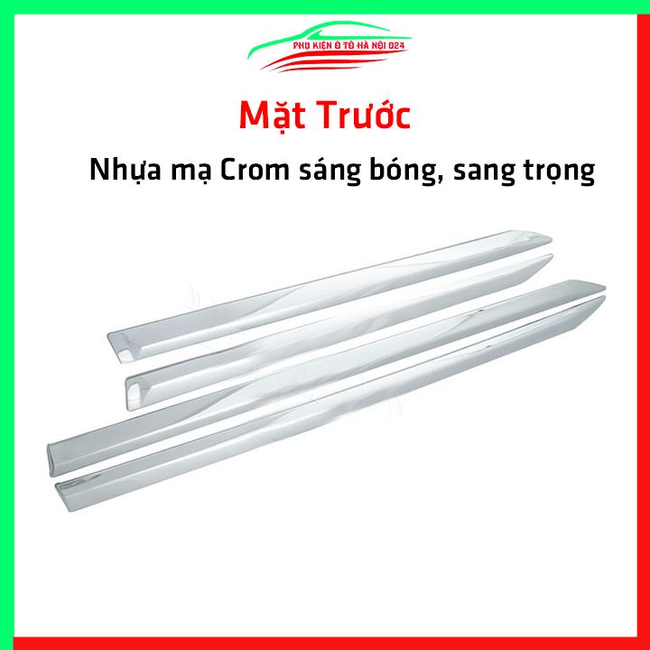 Bộ ốp nẹp sườn Fortuner 2017-2022 bản nhỏ trang trí làm đẹp xe