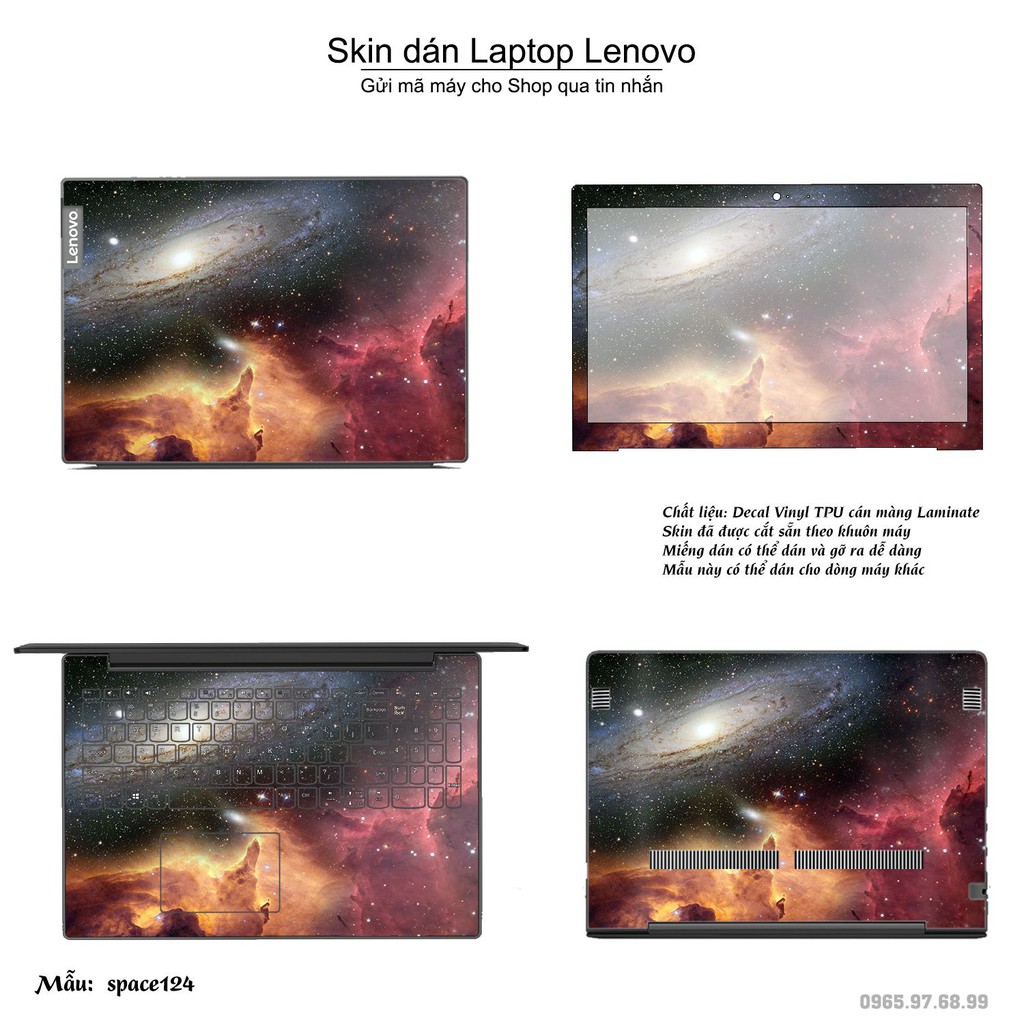 Skin dán Laptop Lenovo in hình không gian nhiều mẫu 21 (inbox mã máy cho Shop)