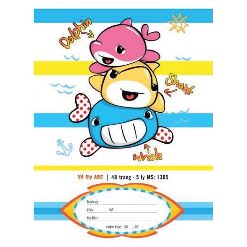 Vở ô ly abc 5 ly Hải Tiến 48 trang