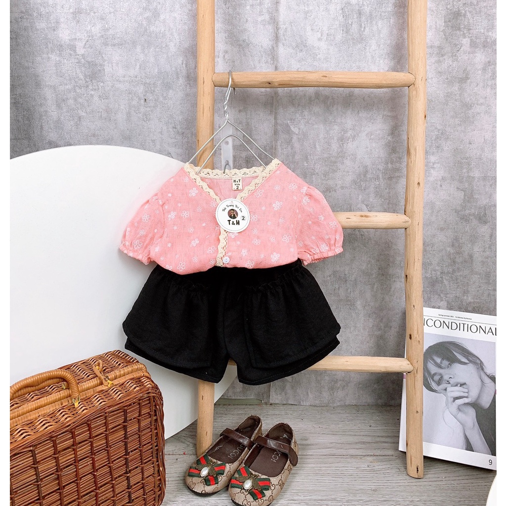 Bộ bé gái, Áo đũi + Quần cộc từ