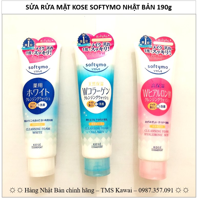 SỮA RỬA MẶT KOSE SOFTYMO NHẬT BẢN 190g