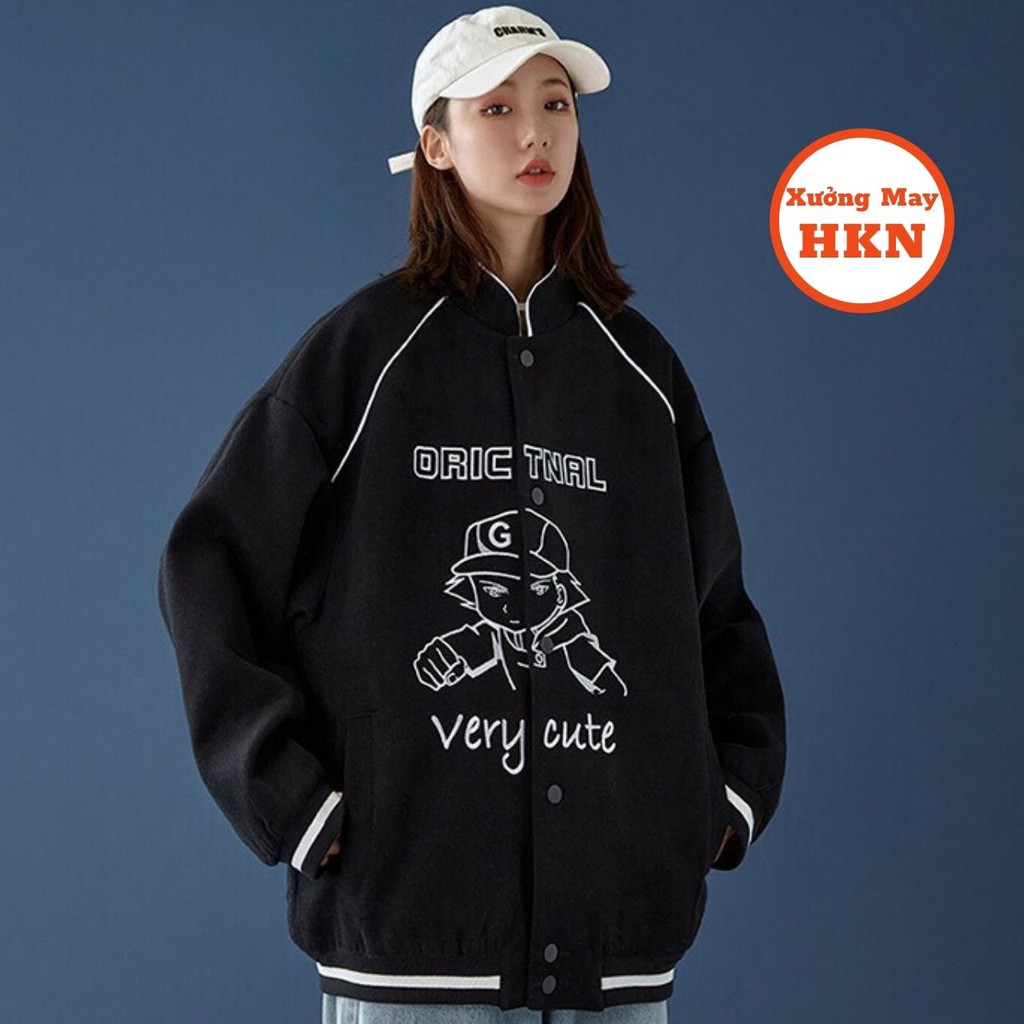 Áo Khoác Bomber Nam Nữ Unisex In Hình Cậu Bé Very Cute Chất Nỉ Ngoại Dày Đẹp Mã 784 Xưởng May HKN
