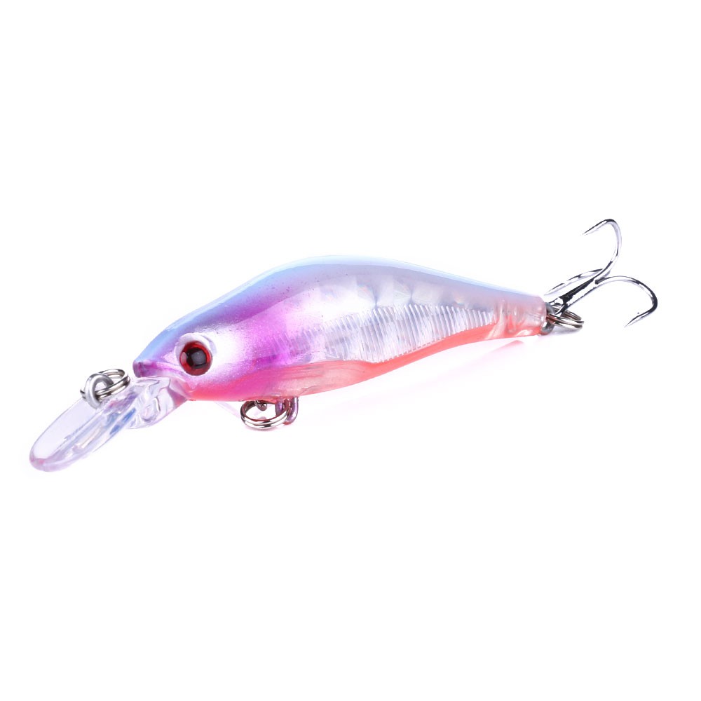 HENGJIA 1pcs 8cm/6.3g Minnow Crankbait Bơi câu cá mồi Fishing Lure Artificial Hard Fishing Baits Outdoor Tackle