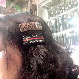 Cặp tóc mái vải kiểu tách